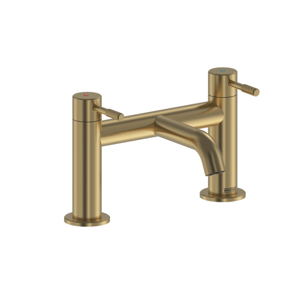 Product image of the Bristan Molida Brushed Brass Deck Mounted Bath Filler